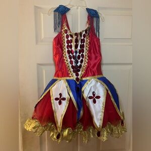 CUSTOM CURTAIN CALL COSTUMES STARS & STRIPES TUTU SIZE LARGE CHILD